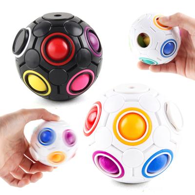 Magic  Puzzle  Rainbow  Ball  Toy Children Educational Stress Reliever Colorful Ball Toys