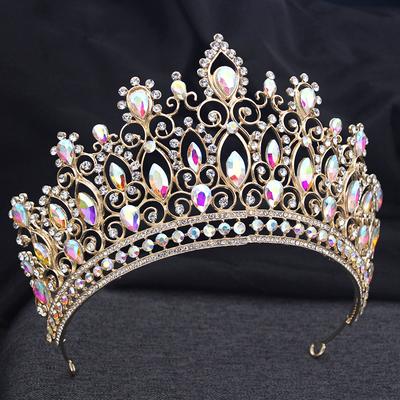 6 Farben Royal Queen Hochzeitskrone Großes Diadem Bankett Tiara für Party Festzug Brautkrone Haarschmuck Hochzeitsaccessoires