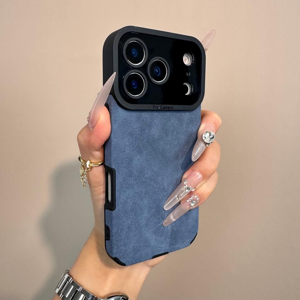 Fashion Brown Leather Lambskin Silicone Phone Case For iPhone 17 Pro Max Air 11 12 13 14 15 16 Plus XR XS X 16E Matte Soft Cover