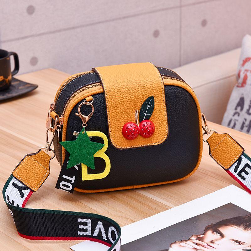 

Little Girl s Birthday Gift Cute Fashion Kids Bag Black spell yellow