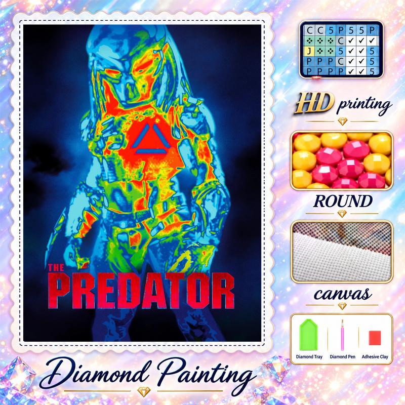Predator Diamond Painting Kit 5D Full Drill DIY Diamond Mosaic Wall Art Home Decor