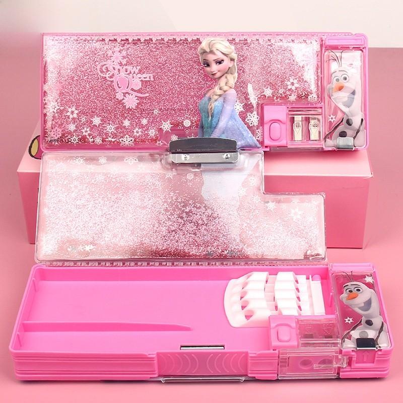 Frozen Elsa Desk Organizer With Sand Flowing Design For Elementary School Girls