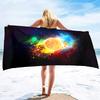 Ice and Fire Microfiber Beach Towels Oversized Quick Dry Bath Towel Oversized Terry Beach Towel Soft Extra Large Pool Swim Towel