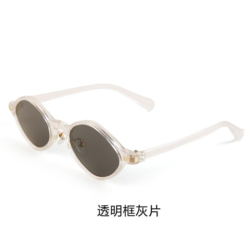 New retro European and American oval frame sunglasses women's personalized street photography Internet celebrity glasses men's sunshade sunglasses