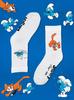 Long White Smurfs Chase Clapper Socks Uni