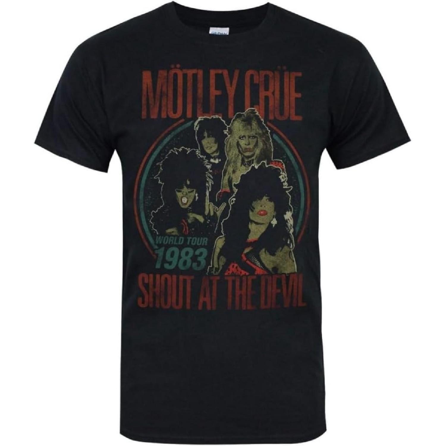 

Men s Black Short Sleeve T-Shirt with Vintage Rock Band Circle Print and Bold Color Text Design XXXXXL різнокольоровий