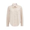 VEROMODA Women's Solid Pocket Lapel Shirt