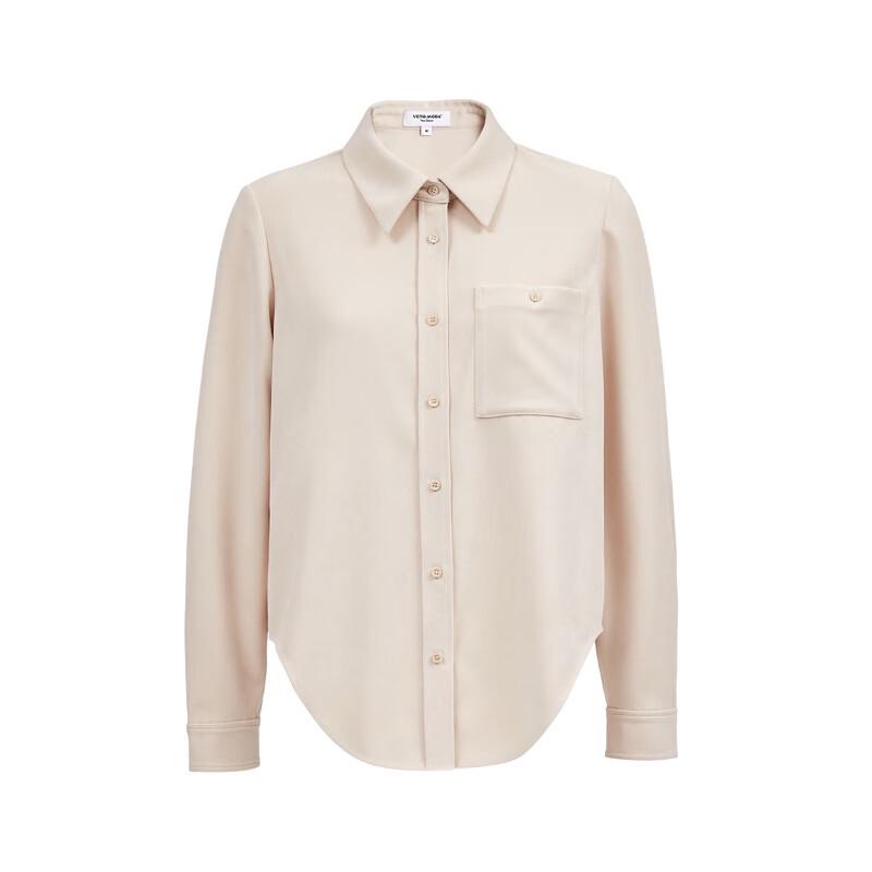 VEROMODA Women's Solid Pocket Lapel Shirt