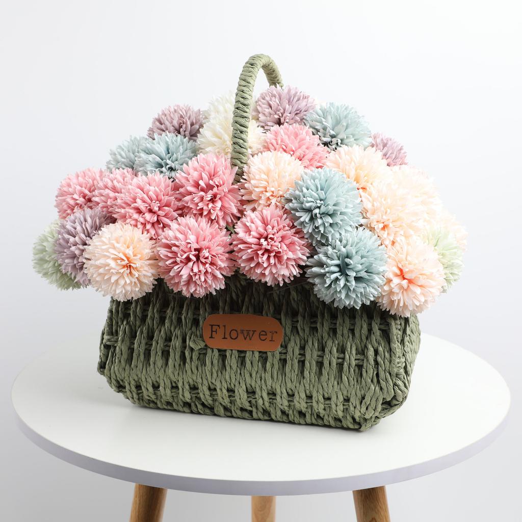 29cm Chrysanthemum Ball Bouquet Fake Chrysanthemum Ball Chrysanthemum Ball Flower 1/5pcs Garden Christmas Kitchen Festival Decor