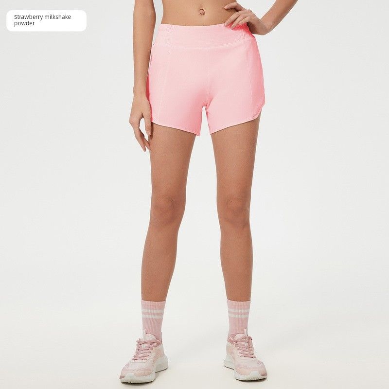 2025 Spring and Summer New Quick-Drying Sports Shorts Women's Running with Lining Training Workout Pants High Waist Yoga Shorts
