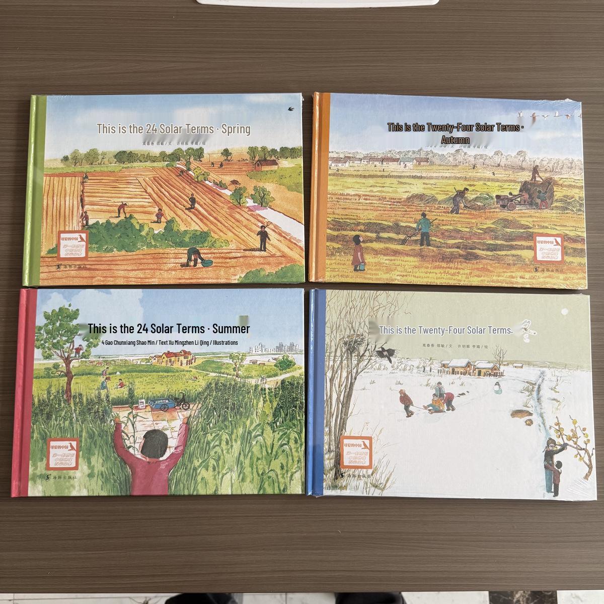 24 Solar Terms Picture Book Set: Spring, Summer, Autumn, Winter - Educational Hardcover for Primary Students 123