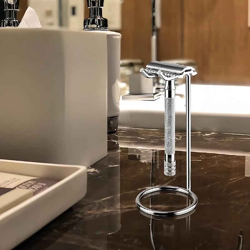 1/2Pcs Razor Holder For Men Stainless Steel Manual Shaver Stand Support Display Stand Shaver Storage Rack Long Handle Portable