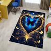 Butterfly Heart Pattern Area Rug, Office Carpet Indoor Outdoor Entrance Doormat, Non-Slip Soft And Comfortable, Living Room, C122082