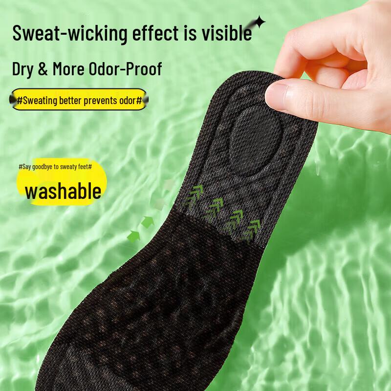 Men s Breathable Anti-Odor Shock Absorbing Shoe Insoles 35-36