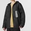 adidas Sportlich Lässige Gestreifte Kapuzenjacke Herren Oberteile Schwarz HM3819
