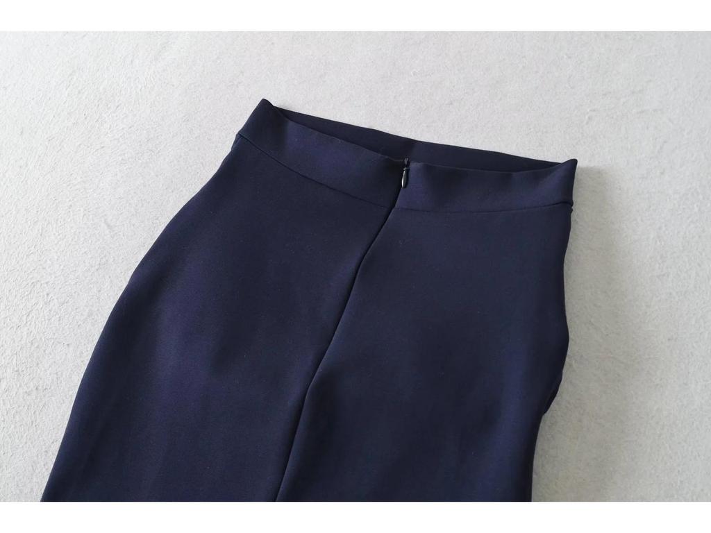 Feng Dian Mei Ku Herbst 2025 Faltenrock mit hohem Bund, sexy Schlitz für Damen - Europäischer & Amerikanischer Stil