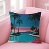 Hiroshi Nagai Fashion Cushion Cover Natural Linen Pillow Case DoubleSided Print Decorative Sofa Pillowcase Home Decor Gift