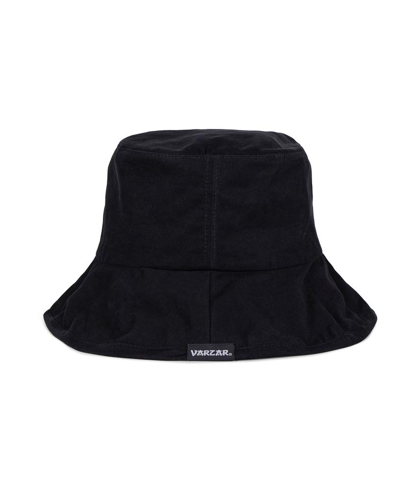 Bajal Wide Brim Washed Bucket Hat Black