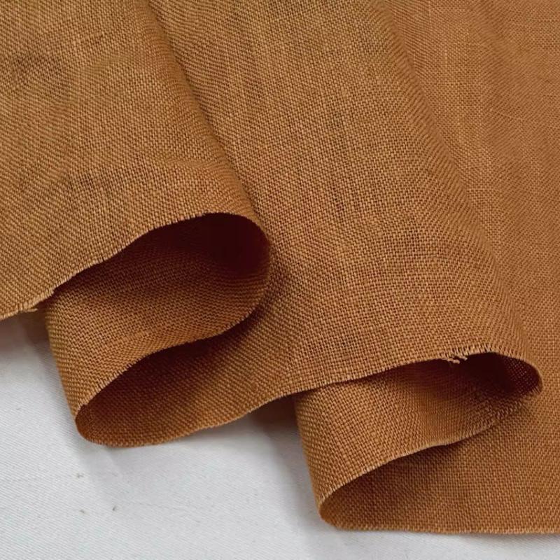 Tissu Pur Lin Lin Lavé Confortable Respirant Tissu Printemps Été DIY Robe Pantalon Large Veste Légère Vêtement
