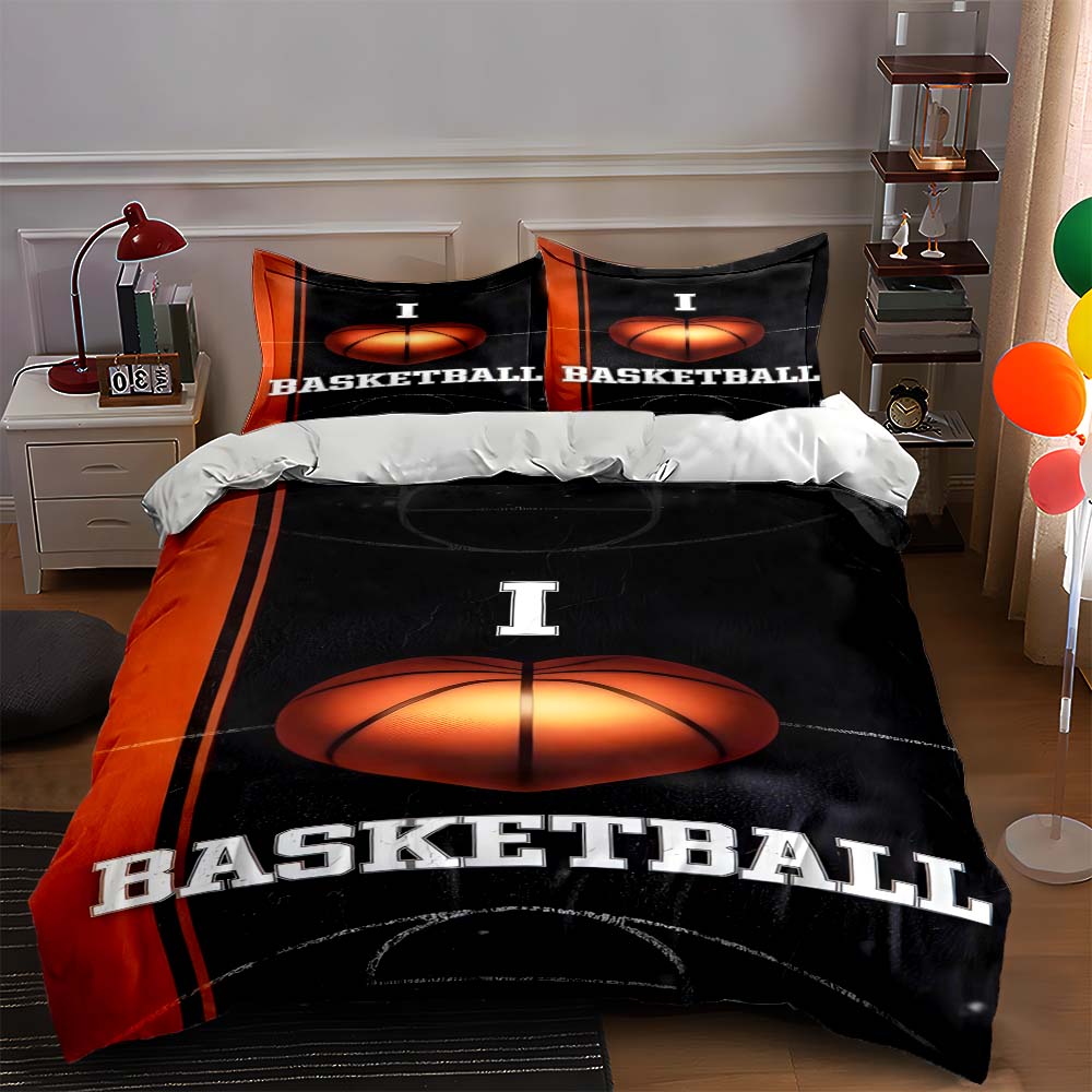 

Basketball court design Bedding Duvet cover sets Duvet covers Pillowcases gifts (1 * Duvet Cover 2 * Pillowcases, without duvet insert) 135x200cm