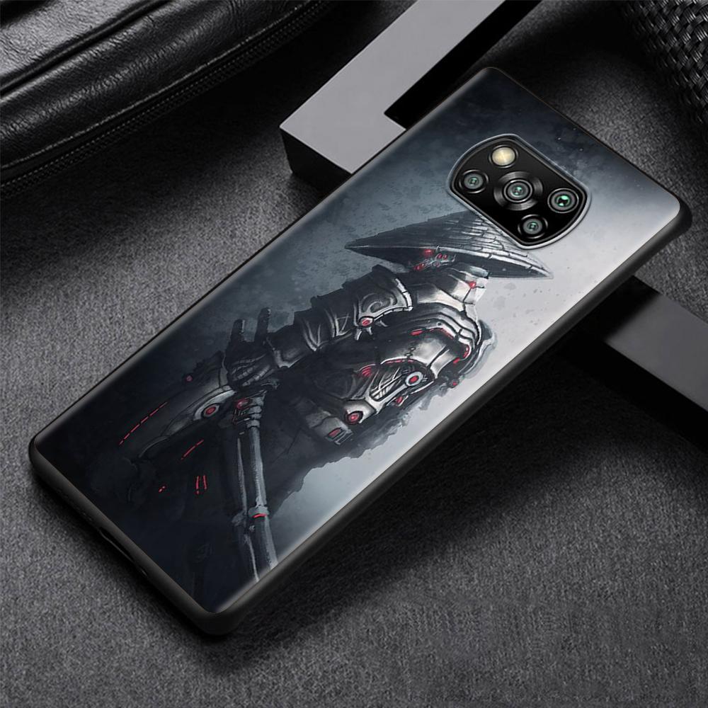 Fashion Samurai Demon Case for Xiaomi Poco X3 NFC M3 M4 Pocophone F1 F3 Redmi Note 9s 9 8 10 Pro Black Soft Phone Cover Coque