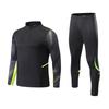 Long-sleeve football jersey sets, men's and women's autumn/winter half-pull sweatshirts, training team uniforms, children's competition uniforms, 