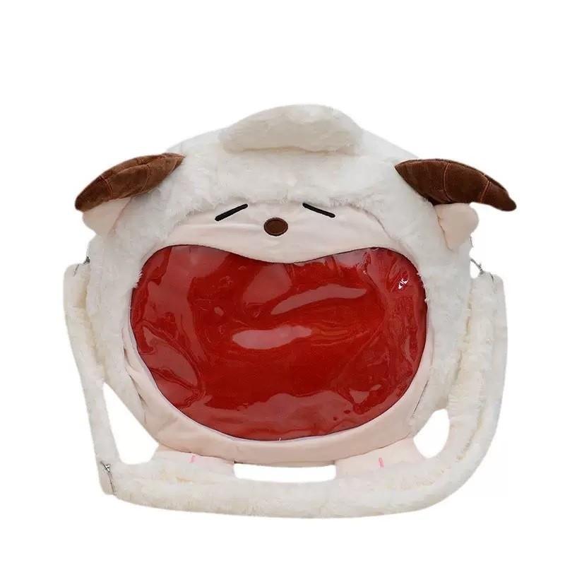 And Pleasant Goal Big Big Wolf Paddi Theme Plush Itabag Large Capacity Backpack