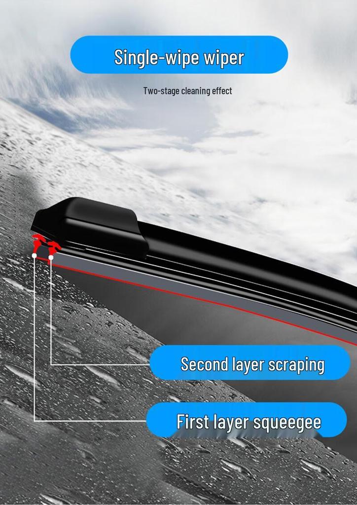 Frameless Double-Sided Tape Wiper for Lynk & Co 01-06 Rain