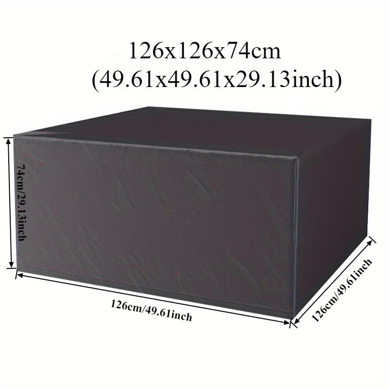 Wasserdichte Terrassenmöbelabdeckung für den Außenbereich, 210D strapazierfähiges Polyester mit verstellbarem Kordelzugdesign für Terrassen, Rasenflächen & Hinterhöfe