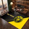 Tappeto in Velluto di Cristallo Personalizzato Borussia Dortmund, Stampa Testo Nome Personalizzato, Logo Calcio Morbido Antiscivolo Tappetino per Pavimento Decorazione Casa Regalo
