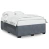Bed Frame without Mattress Dark Grey 140 x 190 cm Velvet