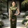 Linxiang Man Cheongsam 1011 New Improved Velvet Retro Old Shanghai Temperament Long Sleeveless Classical Charm Day