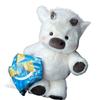 42cm Adorable Peluche Vache d'Écosse Peluche Huggable Vache qui Court Animal en Peluche Fabriqué avec un Tissu Doux Premium, Compagnon Apaisant