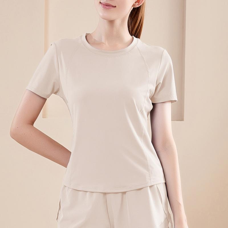 Fitness Clothes, Women's Running Clothes, Half Sleeved Women's Summer Sports T-shirt Fitness Short Sleeved Women's Sports Quick Drying Women's T-shirt