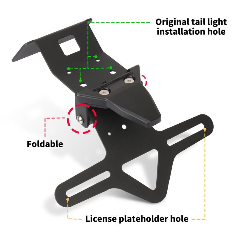 Motorcycle License Plate Holder Fit For 675SR 675NK 675 SR 675SR R Rear Short Tail Stock Light Tailstock Holder Bracket Kit