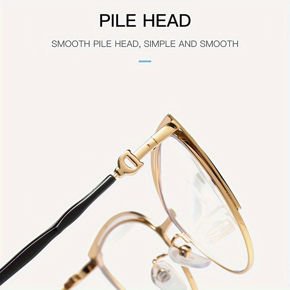 fashionable anti blue light glasses unisex color shift metal cat eye frame trendy vision care eyewear for women men