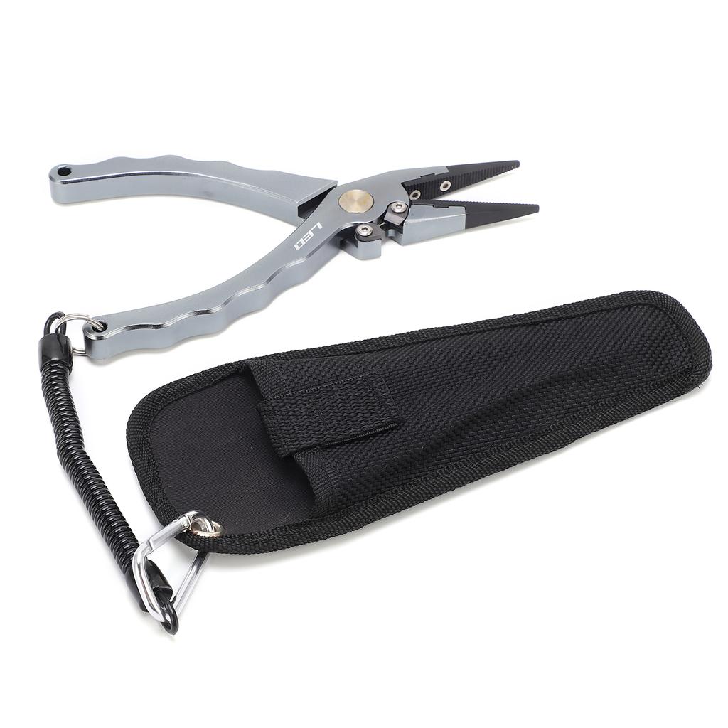 Fishing Pliers Aluminum Large Size Rustproof Fish Hook Remover with Storage Bag Lanyard Buckle for Fishing Line Cutting