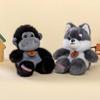 Bee Plush Animal Key Ring Polyester Monkey Key Chain Creative Cat Dog Pendant  Bag Charm