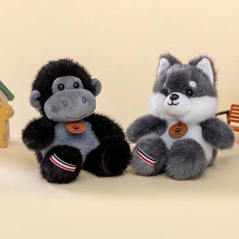 Bee Plush Animal Key Ring Polyester Monkey Key Chain Creative Cat Dog Pendant Bag Charm
