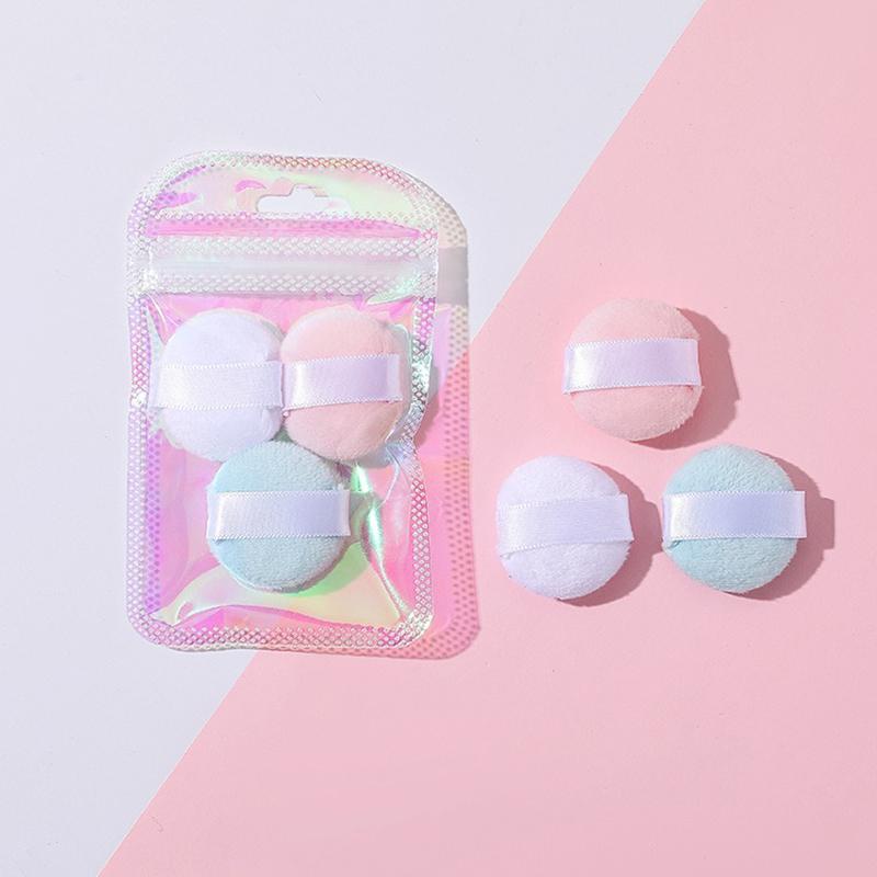 Velvet Mini Finger Puff Detail Makeup Setting Powder Sponge Face Concealer Blending Cosmetic Puff Makeup Tool Random Colors