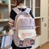 College Backpack Junior High School Student Contrast Color Schoolbag Children's Splicing Lightweight Backpack