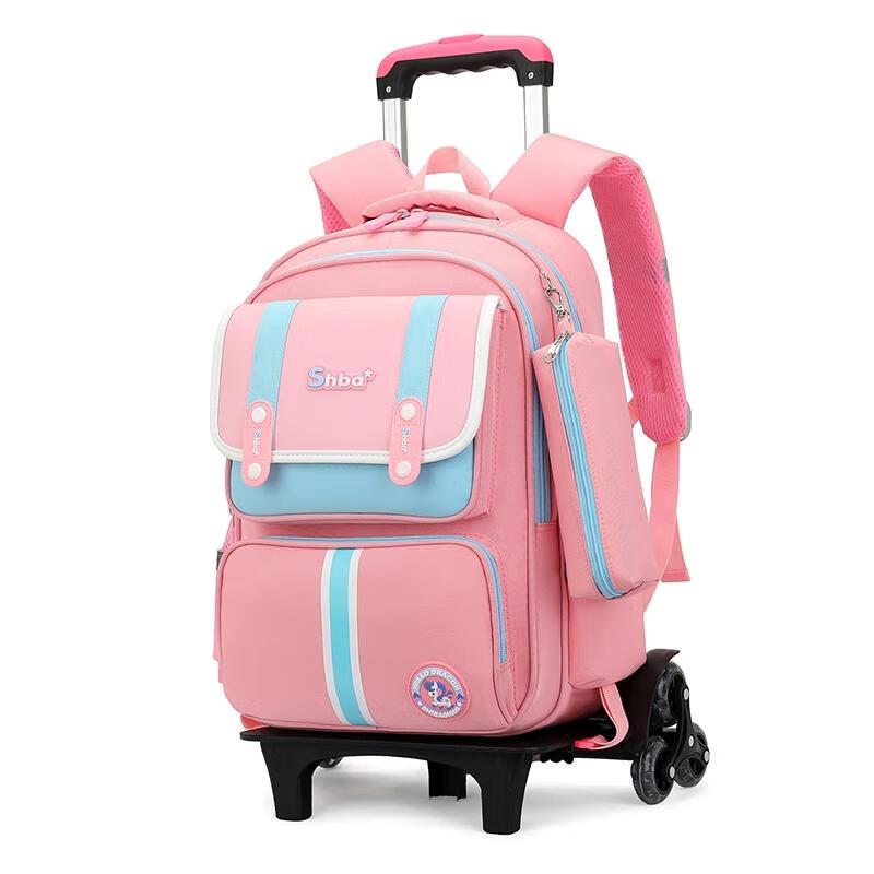 MIAOQIAO 6-Wheel Student Trolley Backpack