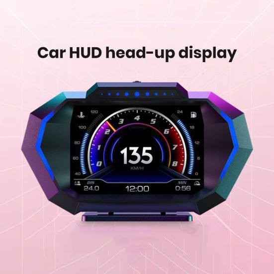 Digitální rychloměr se světlou velkou obrazovkou Univerzální zobrazovací rychlost GPS OBD Head Up LED obrazovka Rychloměr Cockpit Instrument