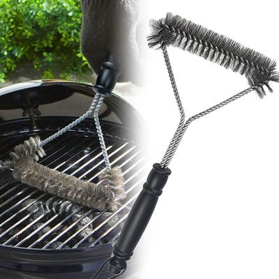 Barbecue Grill BBQ-borstel Schoon gereedschap Grillaccessoires Roestvrij stalen borstelharen Anti-aanbakborstels Barbecueaccessoires