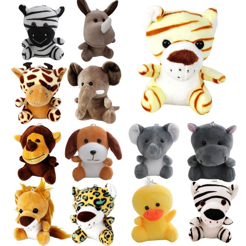 Großhandel mit Greifautomaten-Plüschtieren aus Waldtier-Materialien (10 cm), Tiger und Löwe (Plüschtiere), Schlüsselanhänger, Dekorationen und Accessoires aus Plüsch, PP-Baumwolle, individuell gestaltbar)