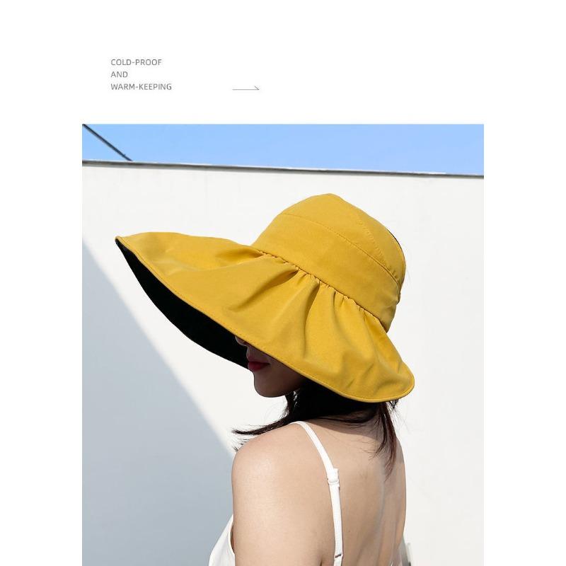Women S Uv Protection Empty Top Sun Hat Portable Ponytail Summer Cap