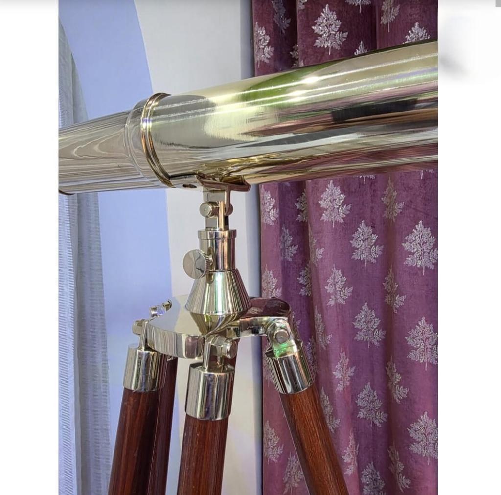 Binoclu din Alamă Gravat Personalizat Telescop Nautic pe Trepied din Lemn Crăciun Ziua Îndrăgostiților Zi de Naștere Sărbătoare Decor pentru Casă Cadou Personalizat
