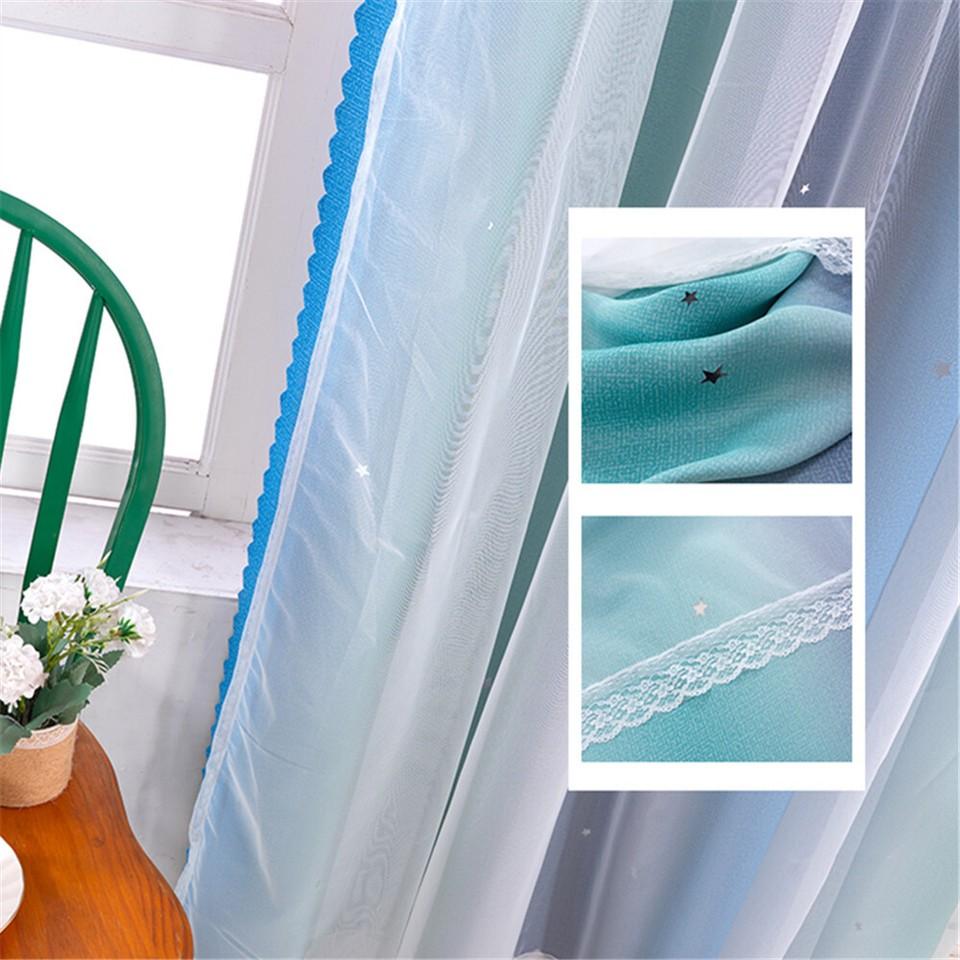 Children's Room Curtains with Eyelets, Voile Eyelet Curtains, Star Curtains