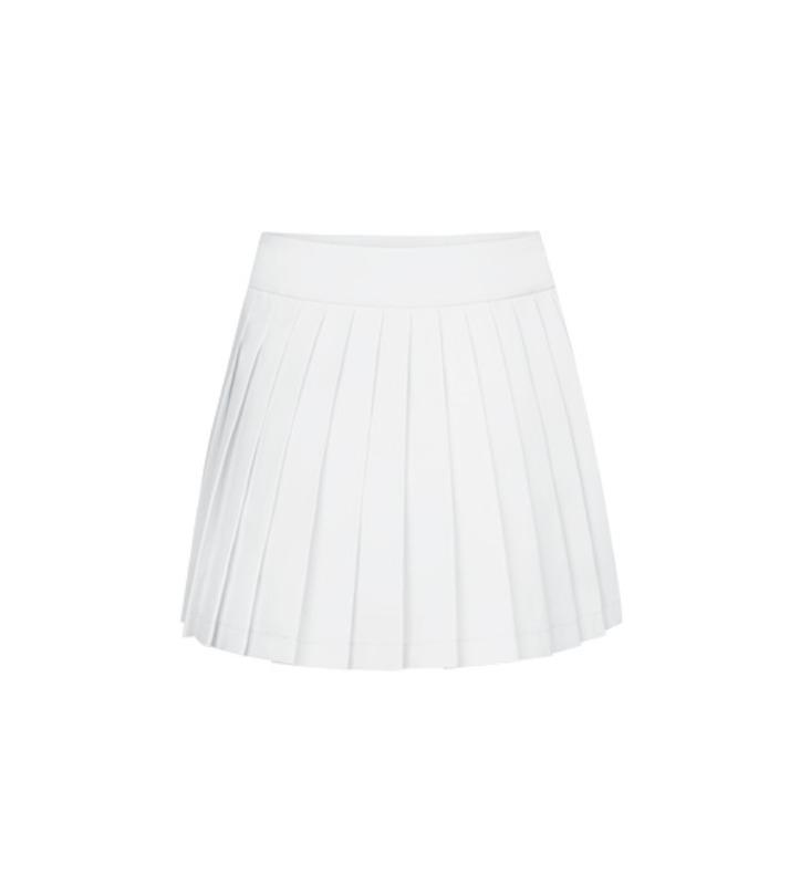 Ssideuneuwa Women'S Luxe Pleated Skirt (White)