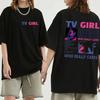 2026 TV Girl Som Verkligen Bryr Sig T-shirt Bomull Vintage Unisex Toppar Fitness T-shirts Streetwear Grafisk Överdimensionerad T-shirt Sport T-shirt